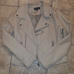 New Look Cream Leather Jacket